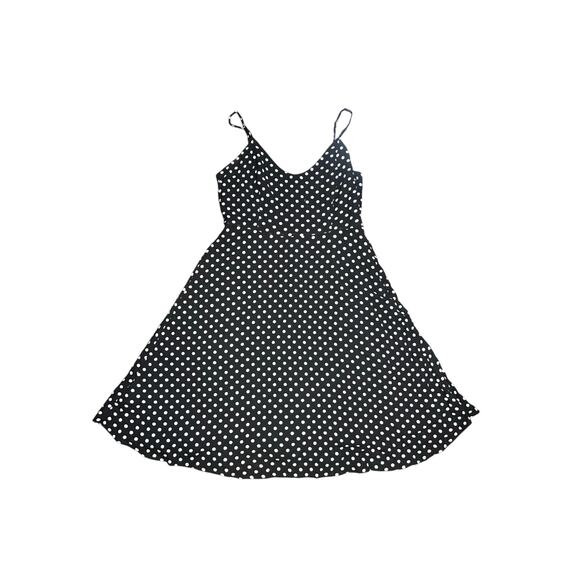 Forever 21 Womens' Black and White Polka Dot Sleeveless Dress Size Large - Picture 1 of 3